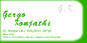 gergo komjathi business card
